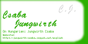 csaba jungwirth business card